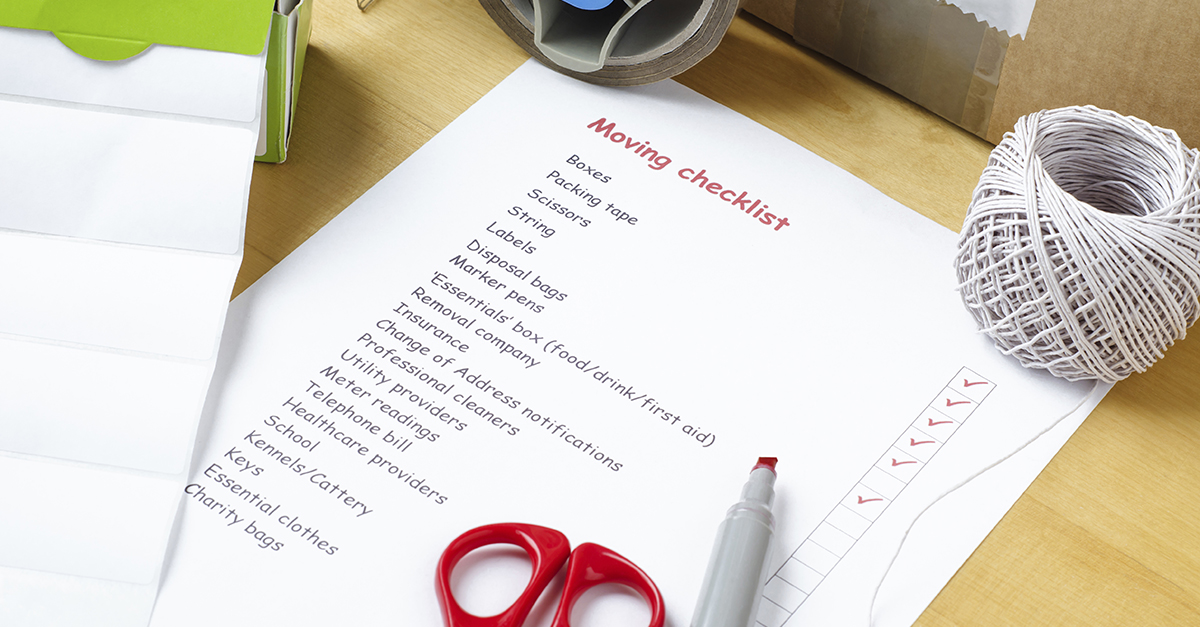 SIMPLE HOUSEHOLD LIST BEFORE MOVING